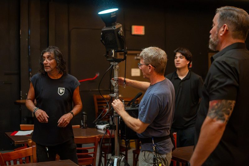 Setting a light on set