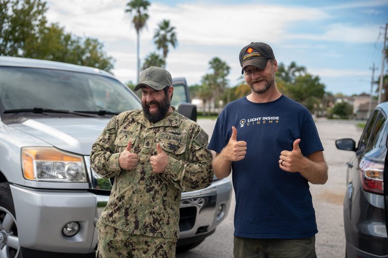 Thumbs up after a take